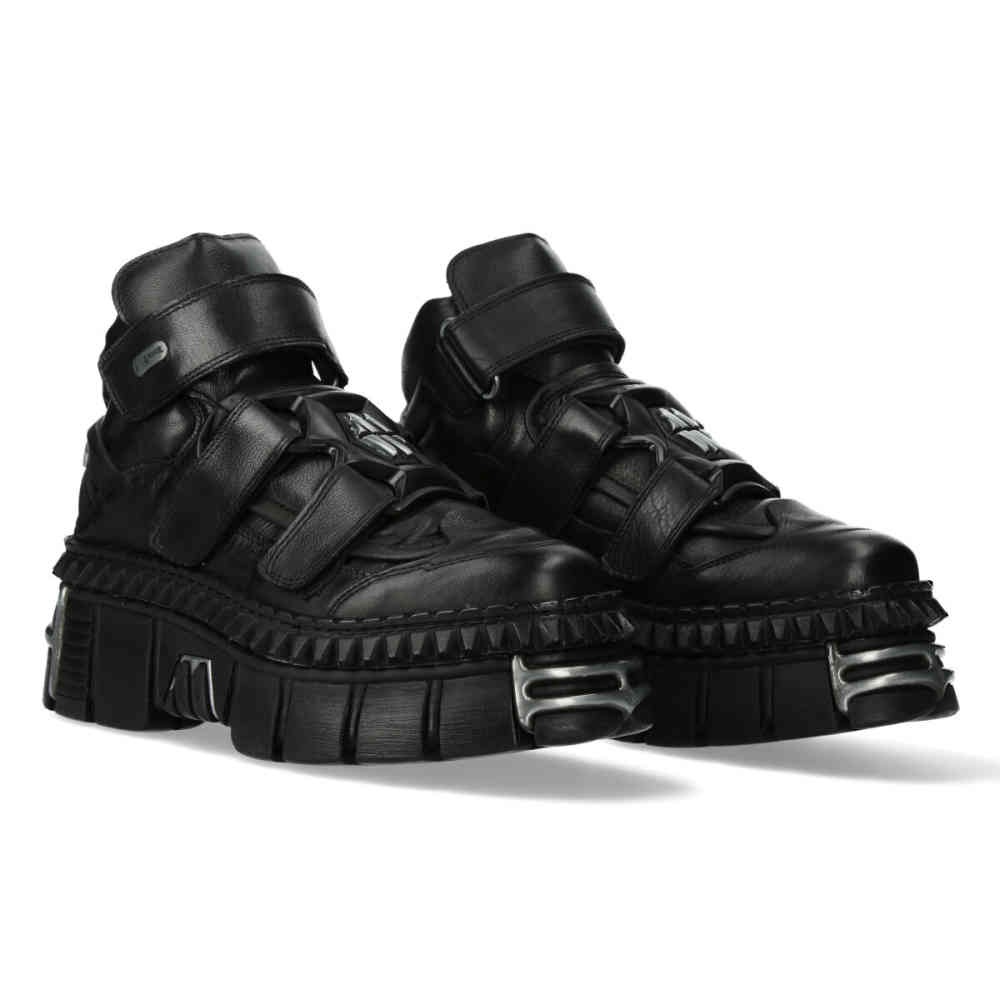 New Rock - M-WALL285-S9 Bottes de plate-forme - Noir